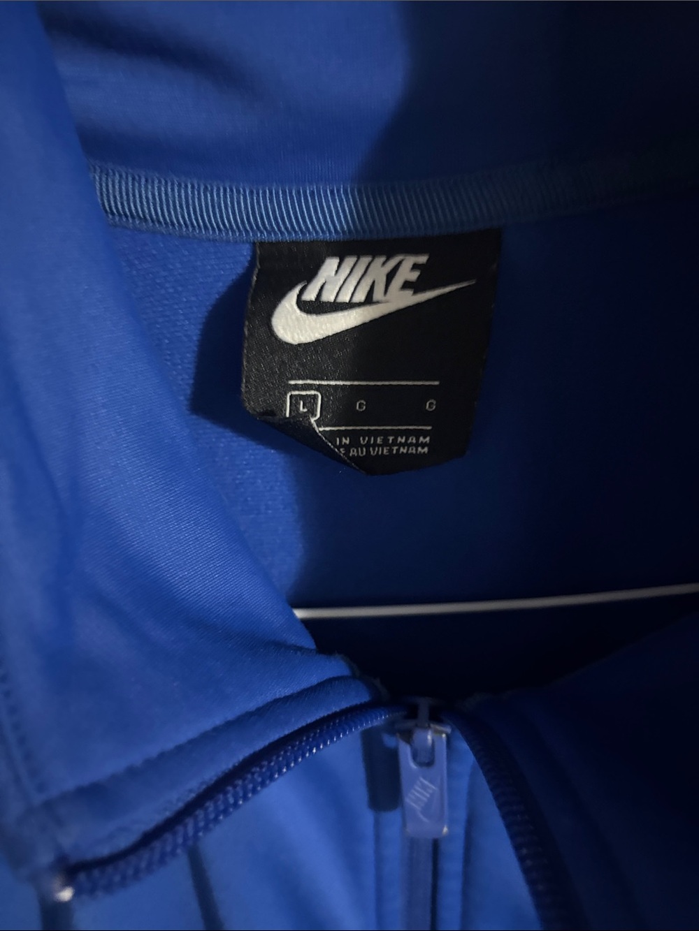Nike Royal Blue Full-Zip Track Jacket with White Logo - Picture 2 of 3